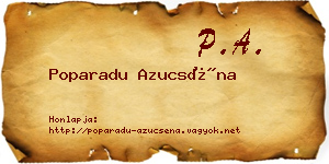Poparadu Azucséna névjegykártya